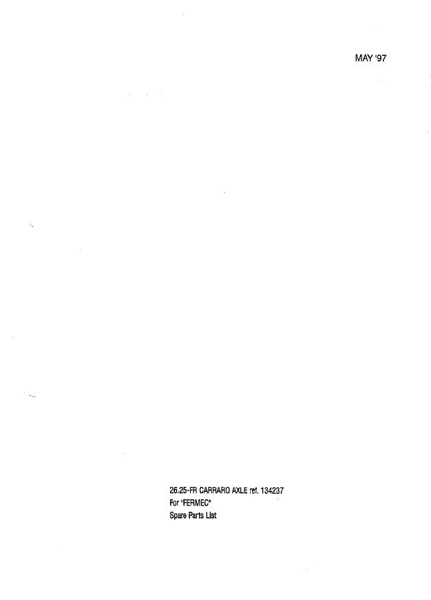 Transmision Carraro 26.25-FR 134237 Manual de Partes