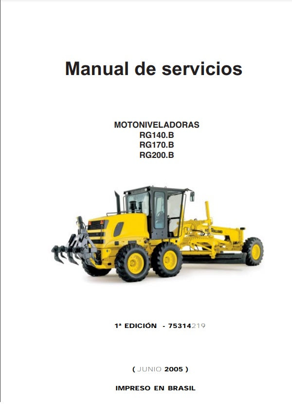 RG140 B Manual de servicio Motoniveladora New Holland