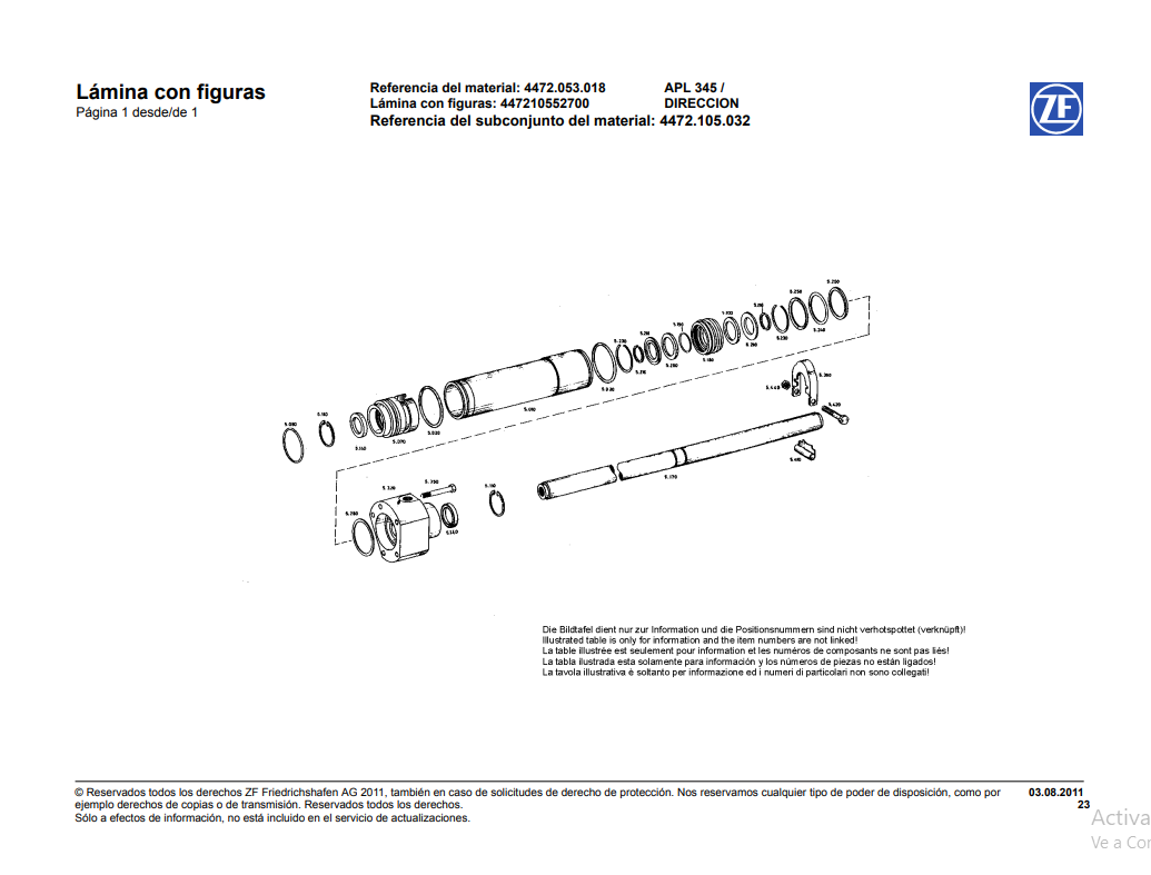 Catalogo de Recambios Transmisión ZF APL 345 - 4472.053.018
