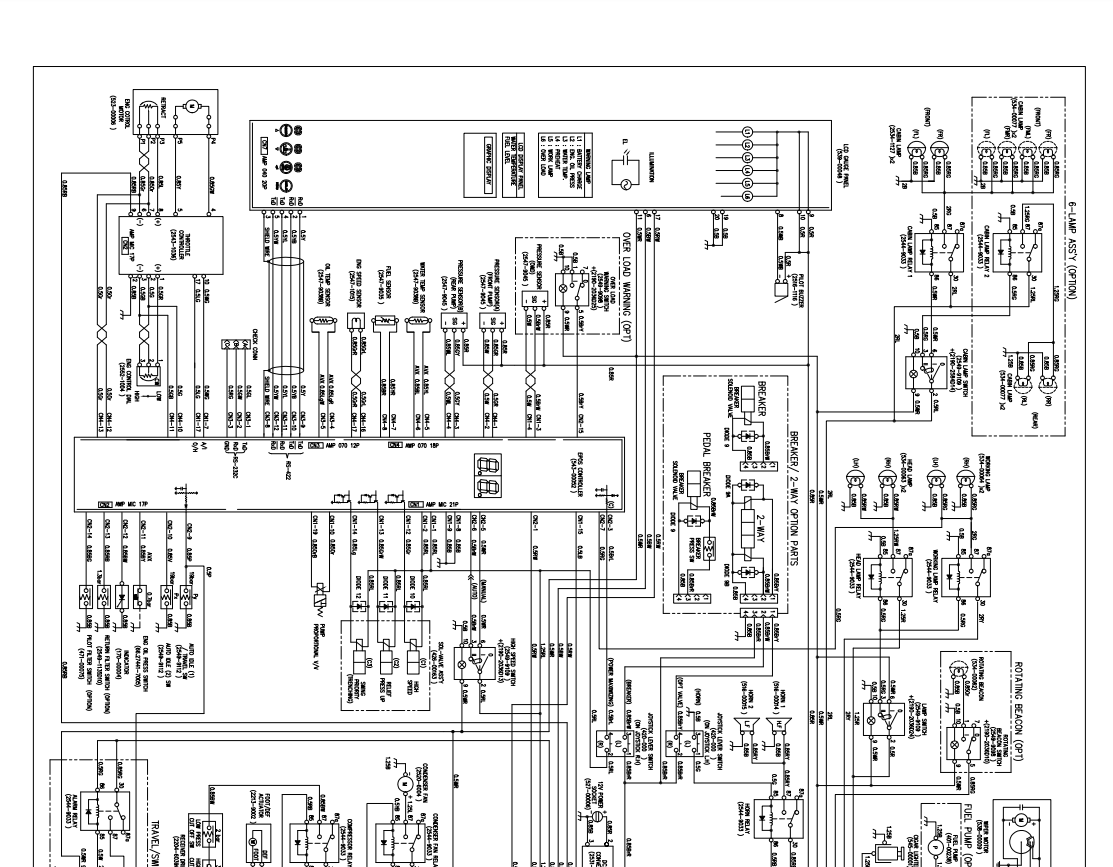 Manual Diagrama Eléctrico Excavadora Daewoo Solar 340LC-V, 370LC-V