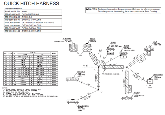 Manual Diagrama Eléctrico Excavadora Hitachi ZX130-6 a ZX350-6