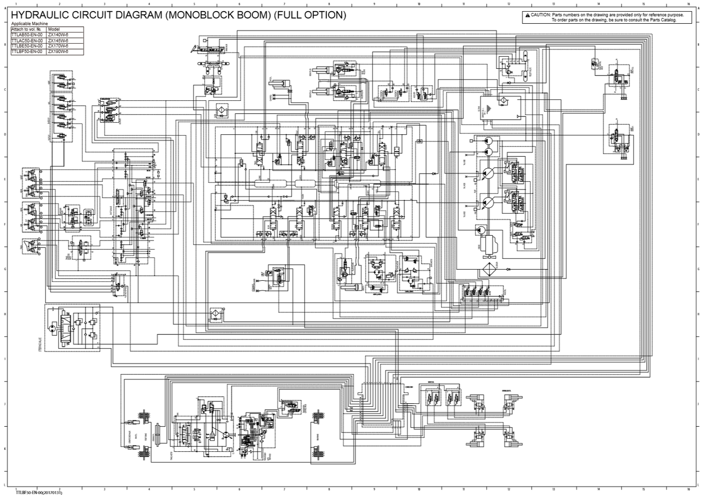 Manual Diagrama Eléctrico Excavadora sobre Ruedas Hitachi ZX 170W-6