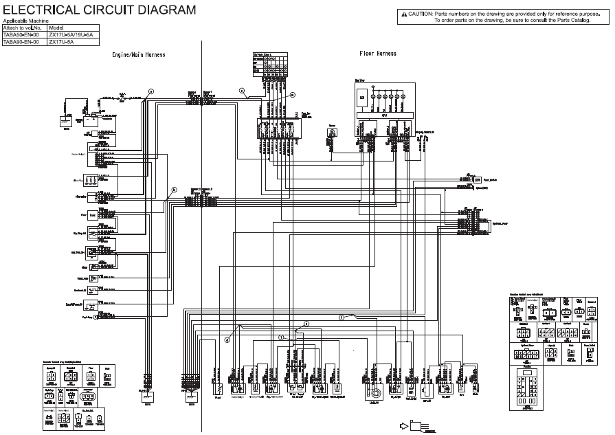 Manual Diagramas Circuitos Eléctricos Excavadora Hitachi ZX17U-5A y ZX19U-5A
