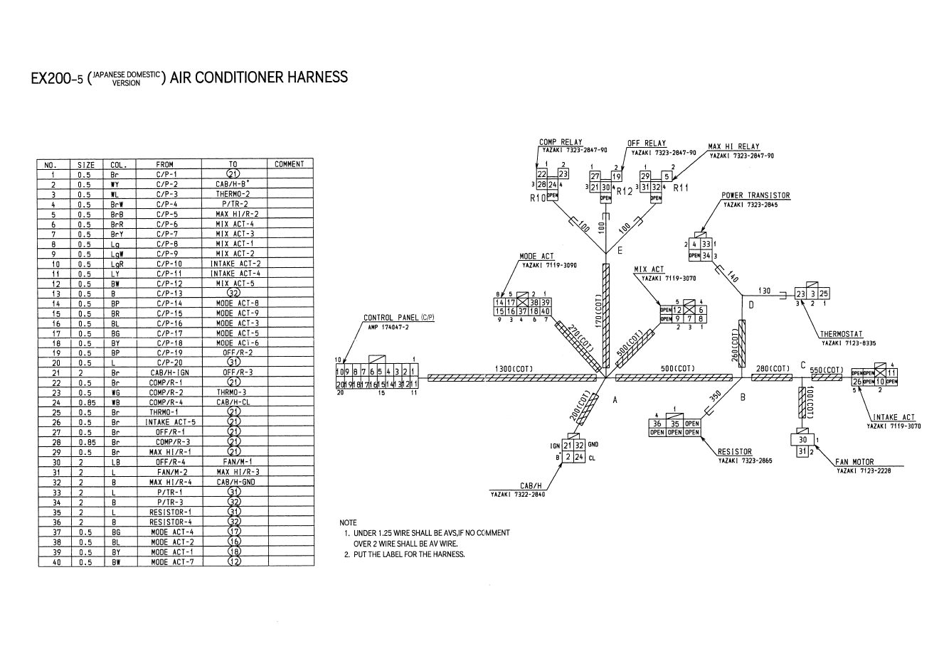 Manual Diagramas Eléctricos Excavadora Hitachi EX200-5