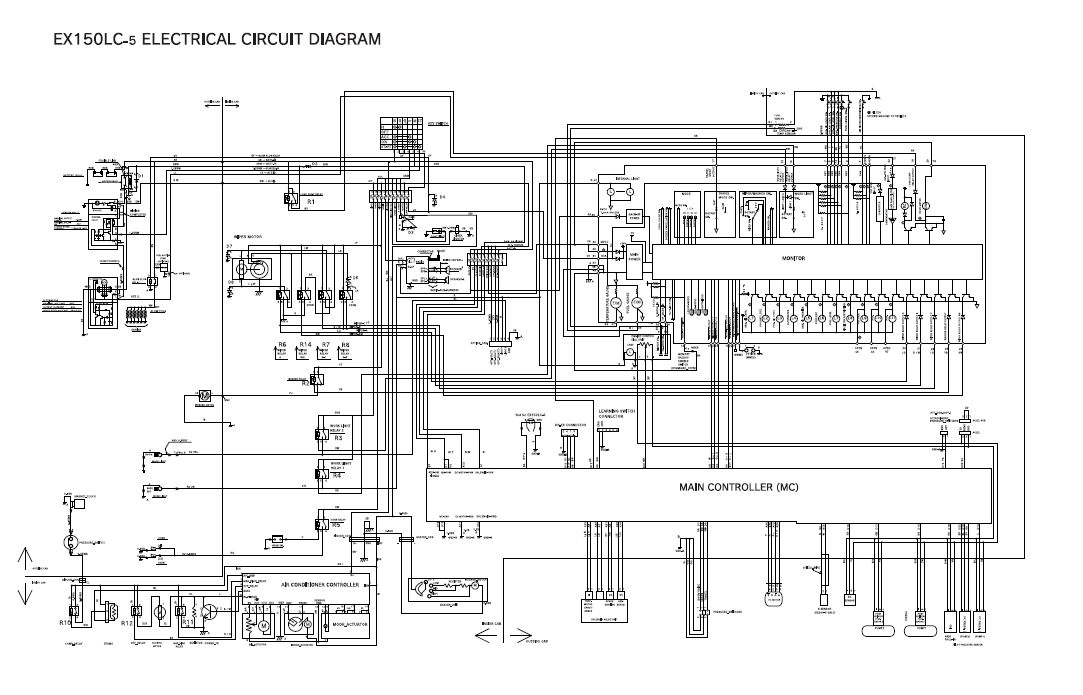 Manual Diagramas Eléctricos e Hidraúlicos Excavadora Hitachi EX 150LC-5, EX 160LC-5