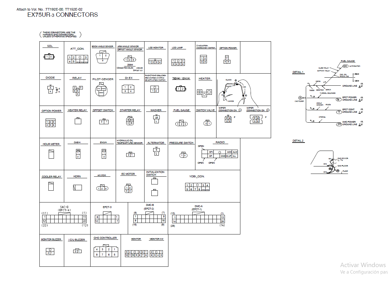 Manual Diagramas Eléctricos e Hidraúlicos Excavadora Hitachi EX75UR-3, EX75URLC-3