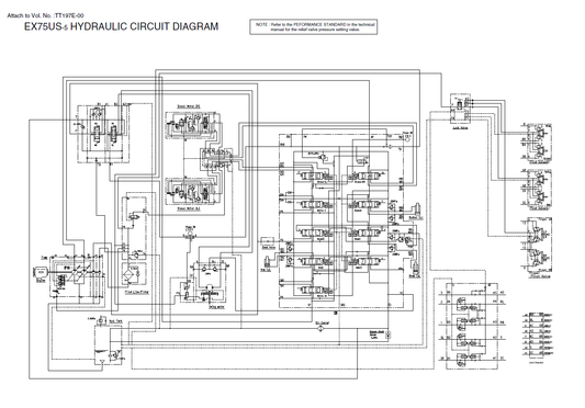 Manual Diagramas Eléctricos e Hidraúlicos Excavadora Hitachi EX75UR-5, EX75US-5