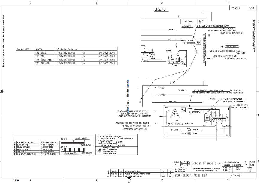 Manual Diagramas Eléctricos e Hidráulicos Manipulador Telescópico Bobcat T35100(S)(L), T35120(S)(L)