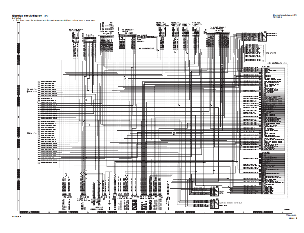 Manual Diagramas de Circuitos Eléctricos Excavadora Komatsu PC78US-8