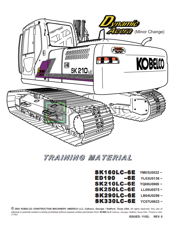 Manual Entrenamiento Técnico Excavadora Kobelco Mark 6E Series