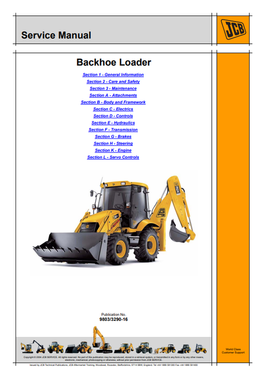 Manual Guía de Información General Retroexcavadora JCB