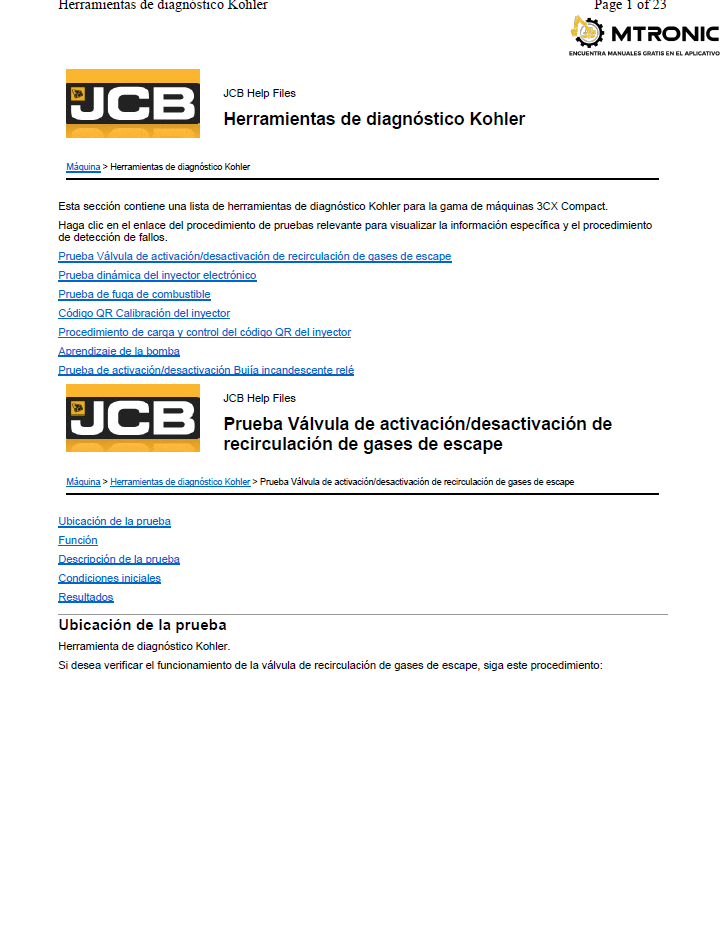 Manual Herramientas de Diagnostico Retroexcavadora JCB 3CX
