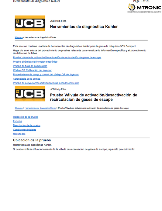 Manual Herramientas de Diagnostico Retroexcavadora JCB 3CX