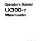 Manual Operación Cargador Hitachi LX300-7