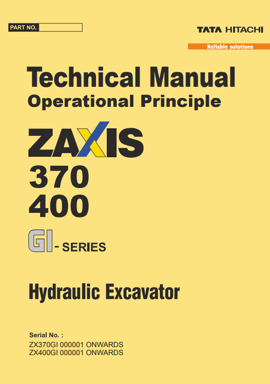 Manual Principios Operativos Excavadora Hidráulica Hitachi ZX370GI-ZX400GI
