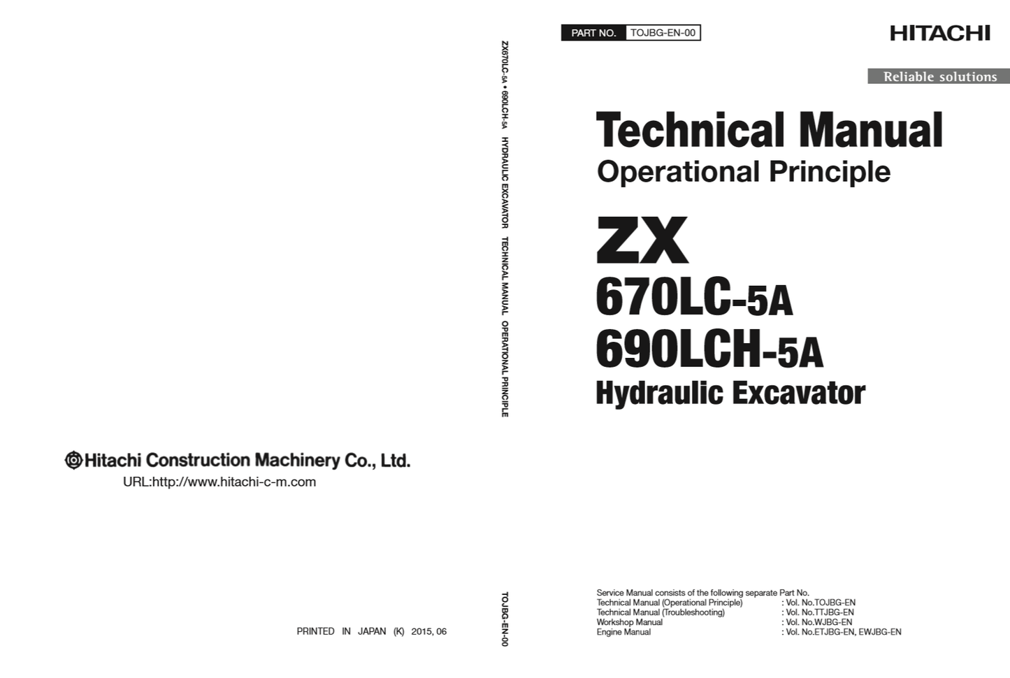 Manual Principios Operativos Excavadora Hidráulica Hitachi ZX 670LC-5A 690LCH-5A