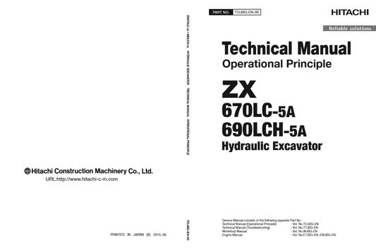 Manual Principios Operativos Excavadora Hidráulica Hitachi ZX 670LC-5A 690LCH-5A