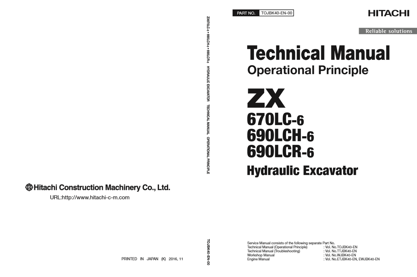 Manual Principios Operativos Excavadora Hidráulica Hitachi ZX670LC-6 690LCH-6 690LCR-6