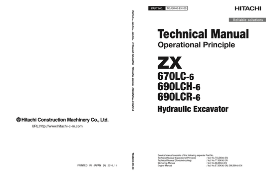 Manual Principios Operativos Excavadora Hidráulica Hitachi ZX670LC-6 690LCH-6 690LCR-6