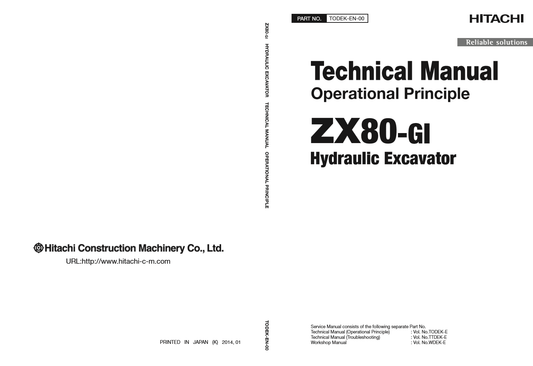 Manual Principios Operativos Excavadora Hidráulica Hitachi ZX80-GI
