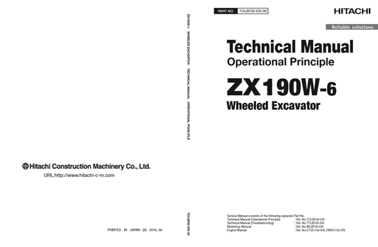 Manual Principios Operativos Excavadora sobre Ruedas Hitachi ZX190W-6
