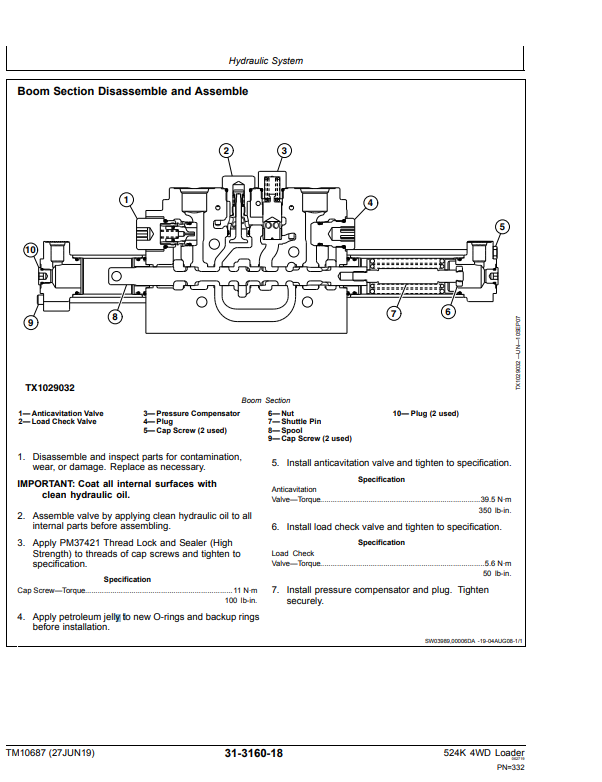 Manual Reparación 524K 4WD Cargador  Motor 6068HDW74 (T3)