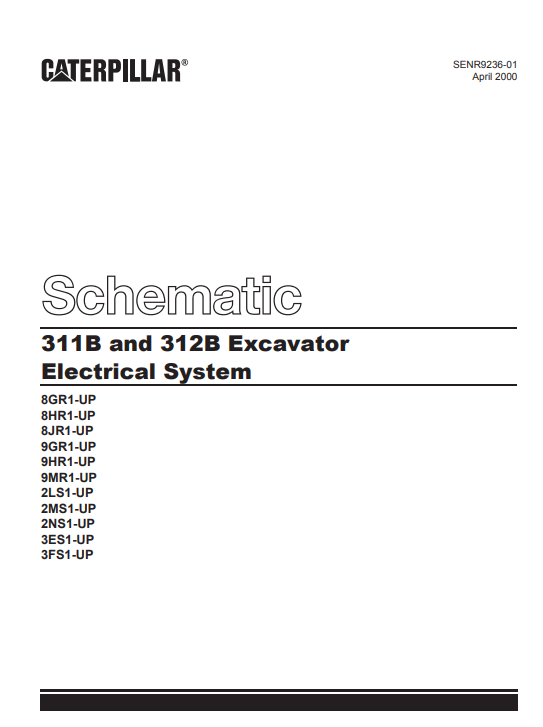 Manual Sistema Eléctrico Excavadora Caterpillar 311B y 312B