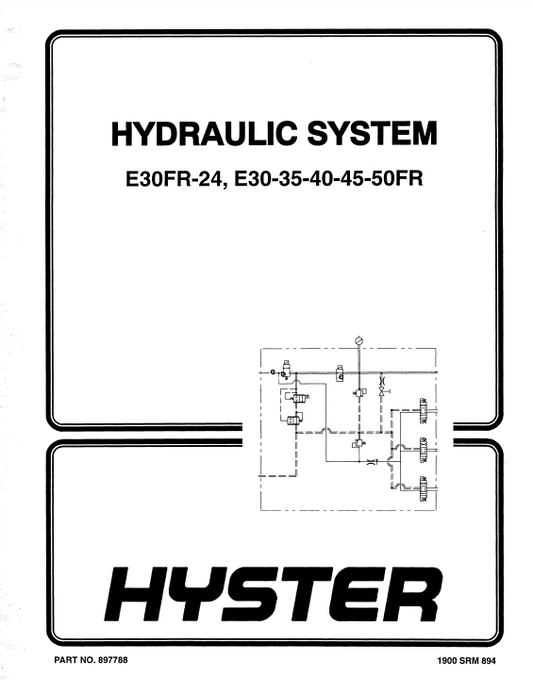 Manual Sistema Hidraúlico Montacarga Hyster  E30FR-24, E30-35-40-45-50FR