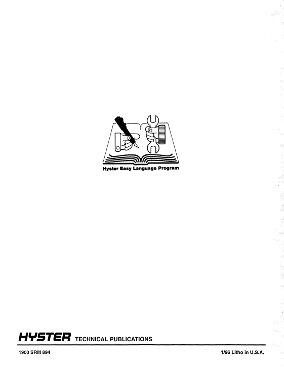 Manual Sistema Hidraúlico Montacarga Hyster  E30FR-24, E30-35-40-45-50FR