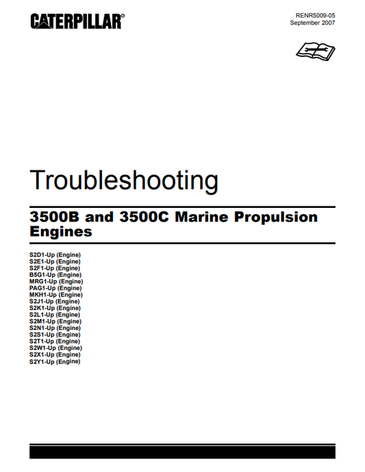 Manual Solición de Problemas Motor Marino Caterpillar 3500B, 3500C
