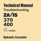 Manual Solucion de Problemas Excavadora Hidráulica  Hitachi ZX370LCH-ZX400MTH