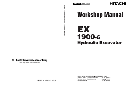 Manual Taller de Palas y Excavadoras Mineras Hitachi EX1900-6