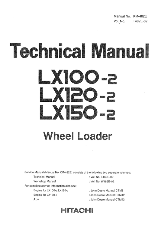 Manual Técnico Cargador Hitachi LX100-2, LX120-2, LX150-2