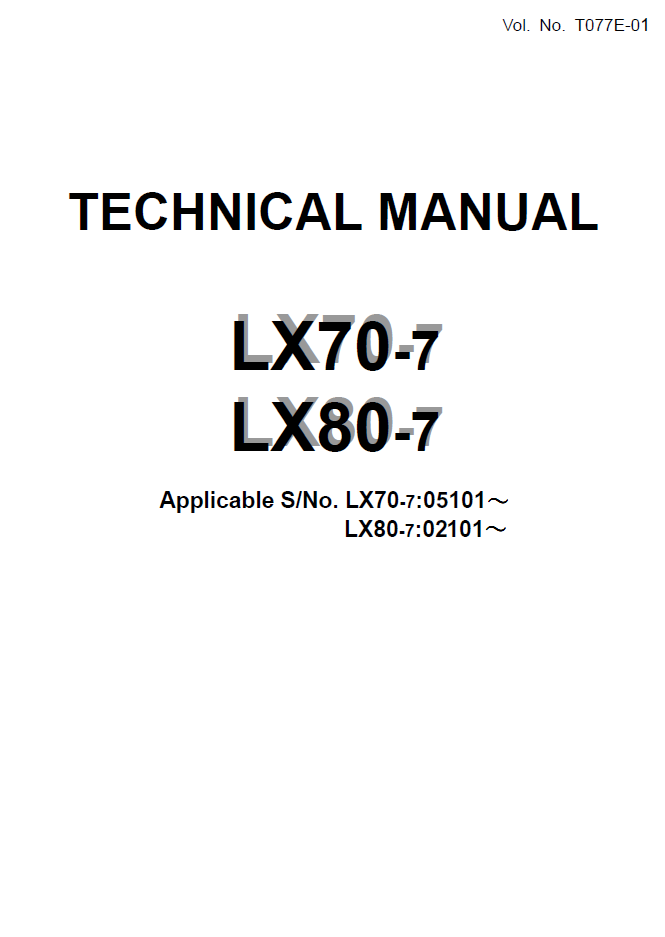 Manual Técnico Cargador Hitachi LX70-7, LX80-7