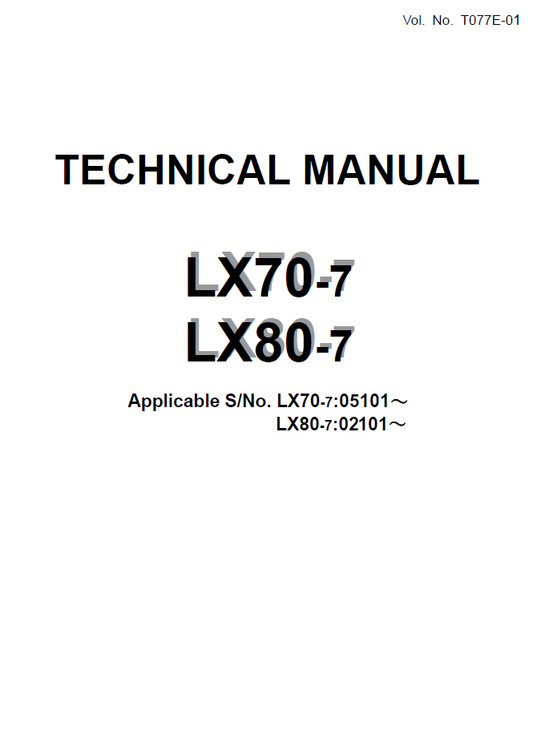 Manual Técnico Cargador Hitachi LX70-7, LX80-7