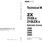 Manual Técnico Excavadora Hitachi ZX210X-6, ZX210LCX-3
