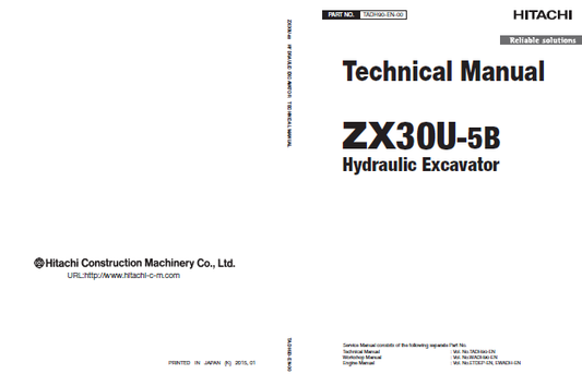Manual Técnico Excavadora Hitachi ZX30U-5B
