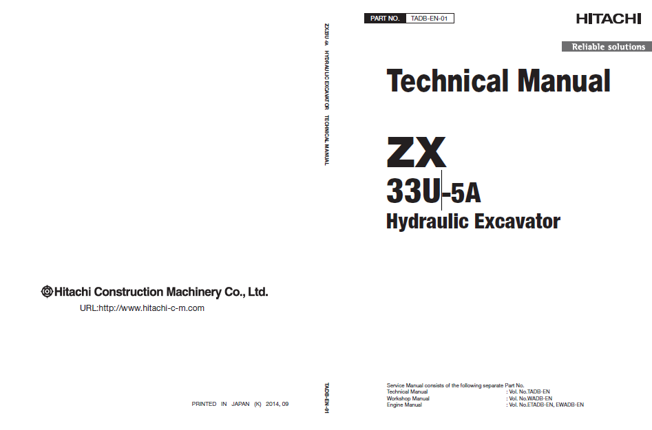 Manual Técnico Excavadora Hitachi ZX33U-5A