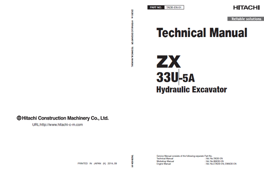 Manual Técnico Excavadora Hitachi ZX33U-5A