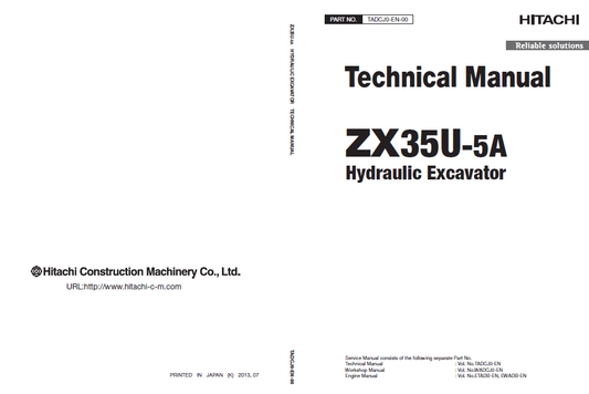 Manual Técnico Excavadora Hitachi ZX35U-5A
