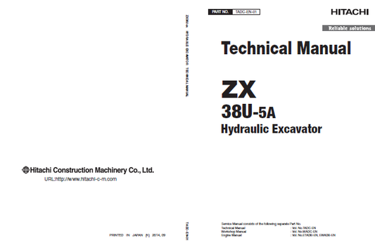 Manual Técnico Excavadora Hitachi ZX38U-5A