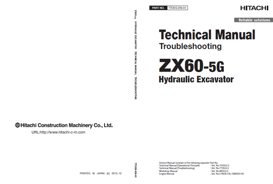 Manual Técnico Excavadora Hitachi ZX60-5G