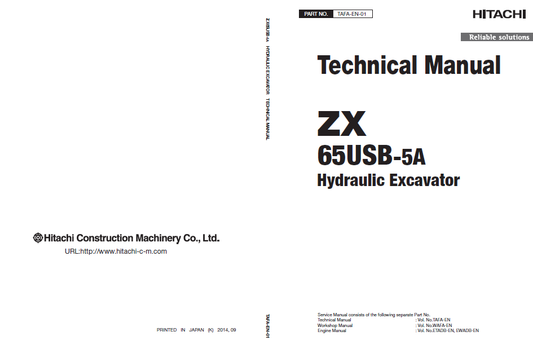 Manual Técnico Excavadora Hitachi ZX65USB-5A