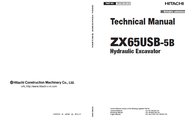 Manual Técnico Excavadora Hitachi ZX65USB-5B