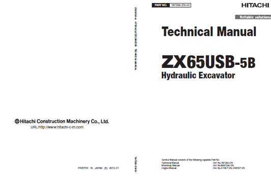 Manual Técnico Excavadora Hitachi ZX65USB-5B