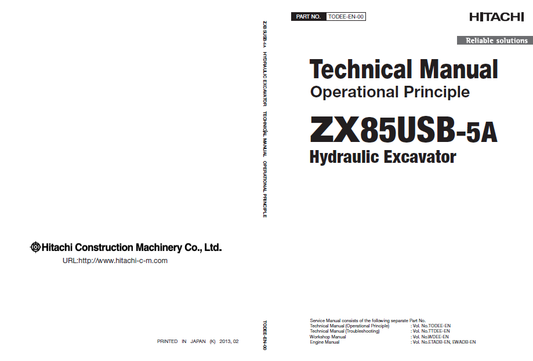 Manual Técnico Excavadora Hitachi ZX85USB-5A