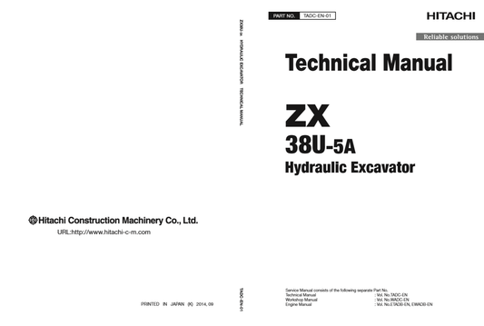 Manual Técnico Excavadora sobre Orugas Hitachi ZX 38U-5A