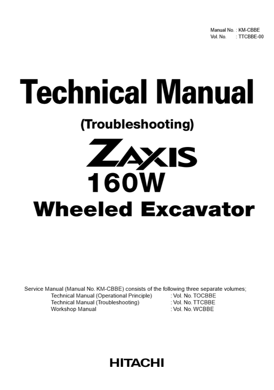 Manual Técnico Excavadora sobre Ruedas Hitachi ZX160W