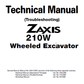 Manual Técnico Excavadora sobre Ruedas Hitachi zx210w