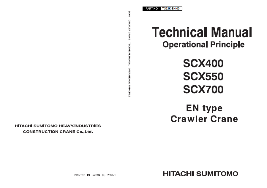 Manual Técnico Principios Operativos Grua sobre Orguas Hitachi Sumitomo SCX400, SCX550, SCX700